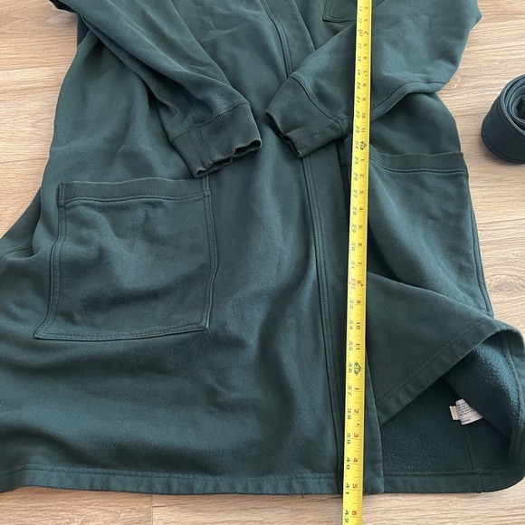 Duluth Trading Robe Mens Size XL Pine Green Hooded Good With Belt Cotton Blend - Picture 7 of 8